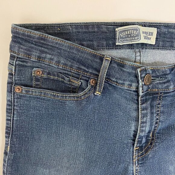 Levi's Signature Modern Skinny Jeans Women's Size 8 (28 x 27) Mid Rise Stretch - Picture 6 of 11
